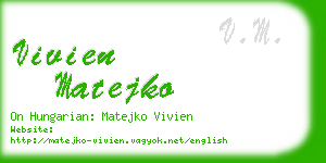 vivien matejko business card
